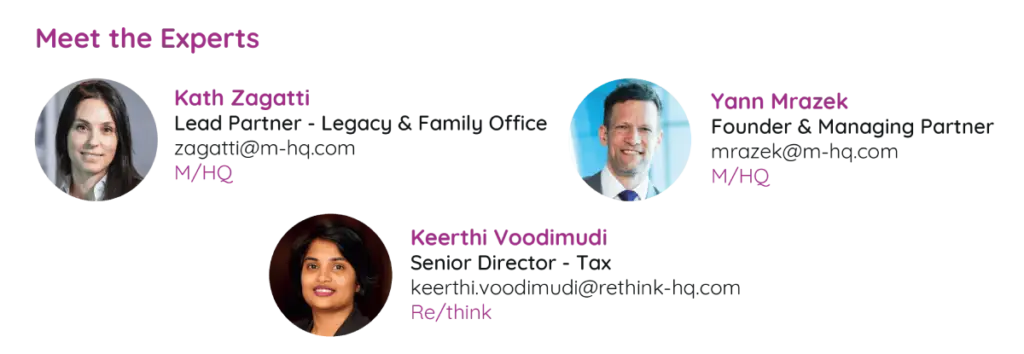 Meet the experts: Kath Zagatti and Yann Mrazek of M/HQ with Keerthi Voodimudi of Re/think